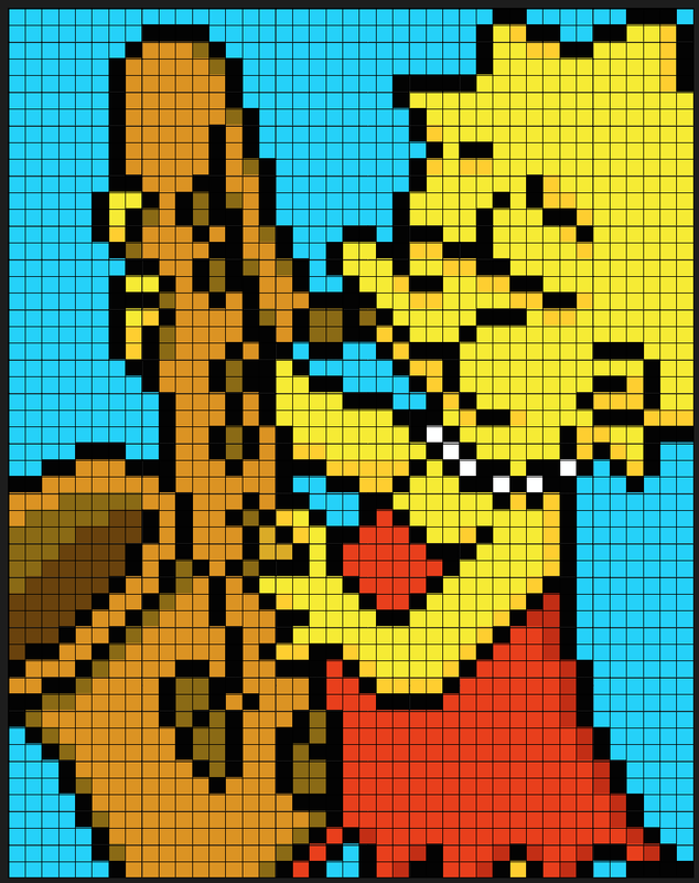 pixel art simpson